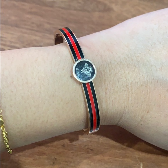 24k gold plated with stainless steel bangle - Picture 2 of 8